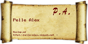 Pelle Alex névjegykártya